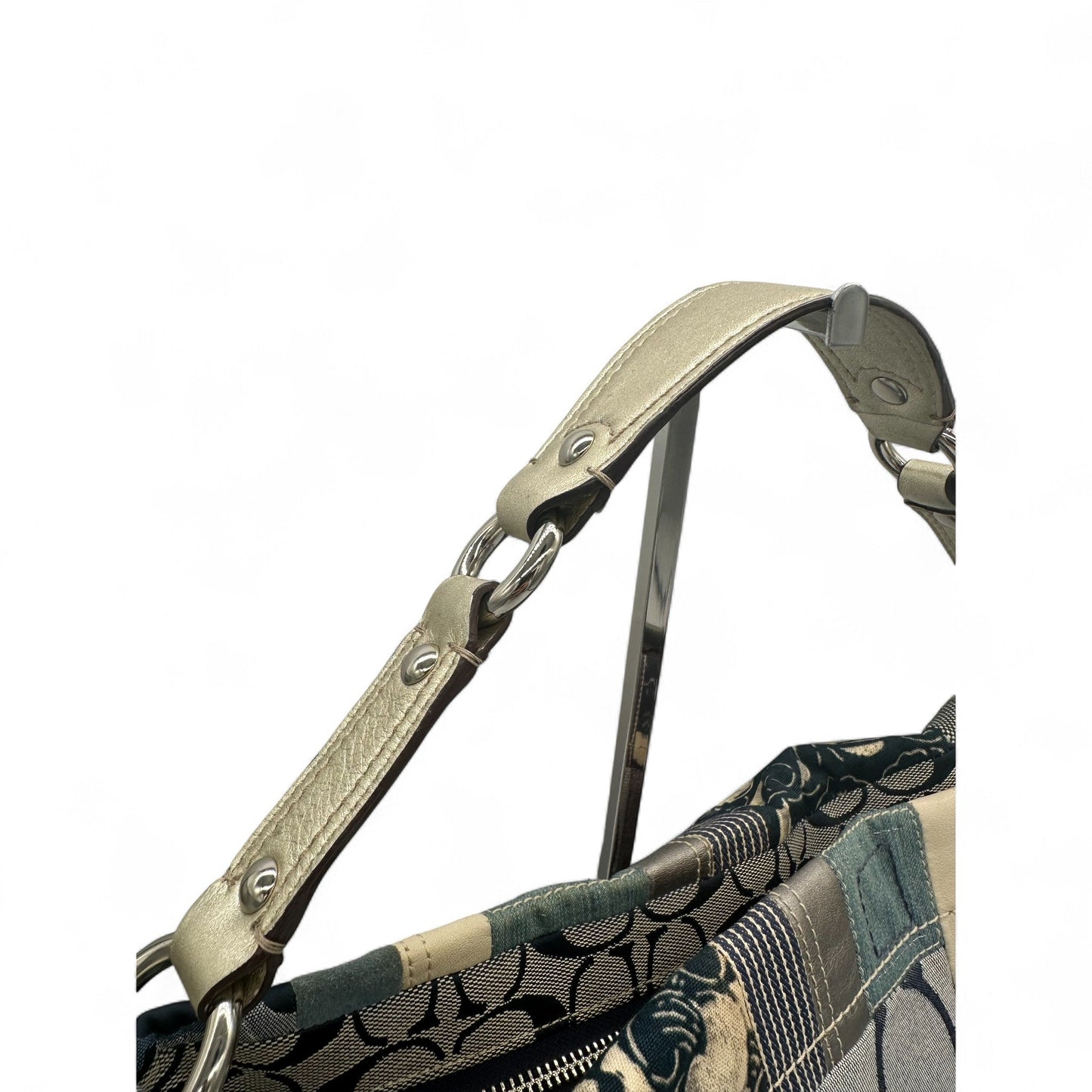 Vintage Coach F13720 Denim Patchwork Carly Shoulder Bag - Thanks it's Vintage