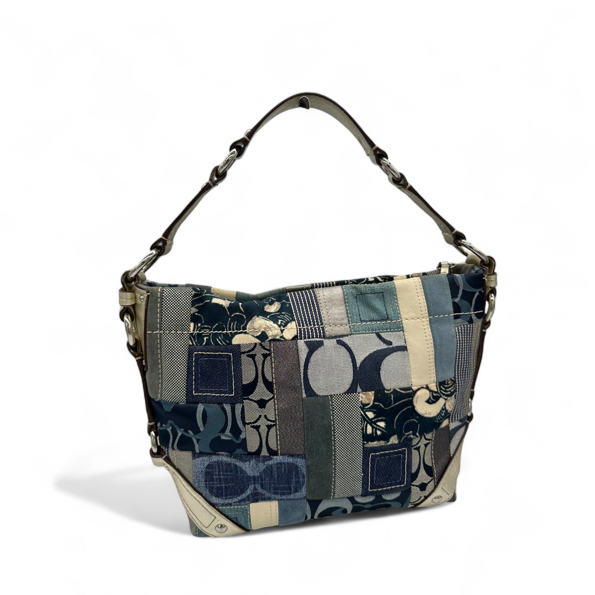 Vintage Coach F13720 Denim Patchwork Carly Shoulder Bag – Thanks