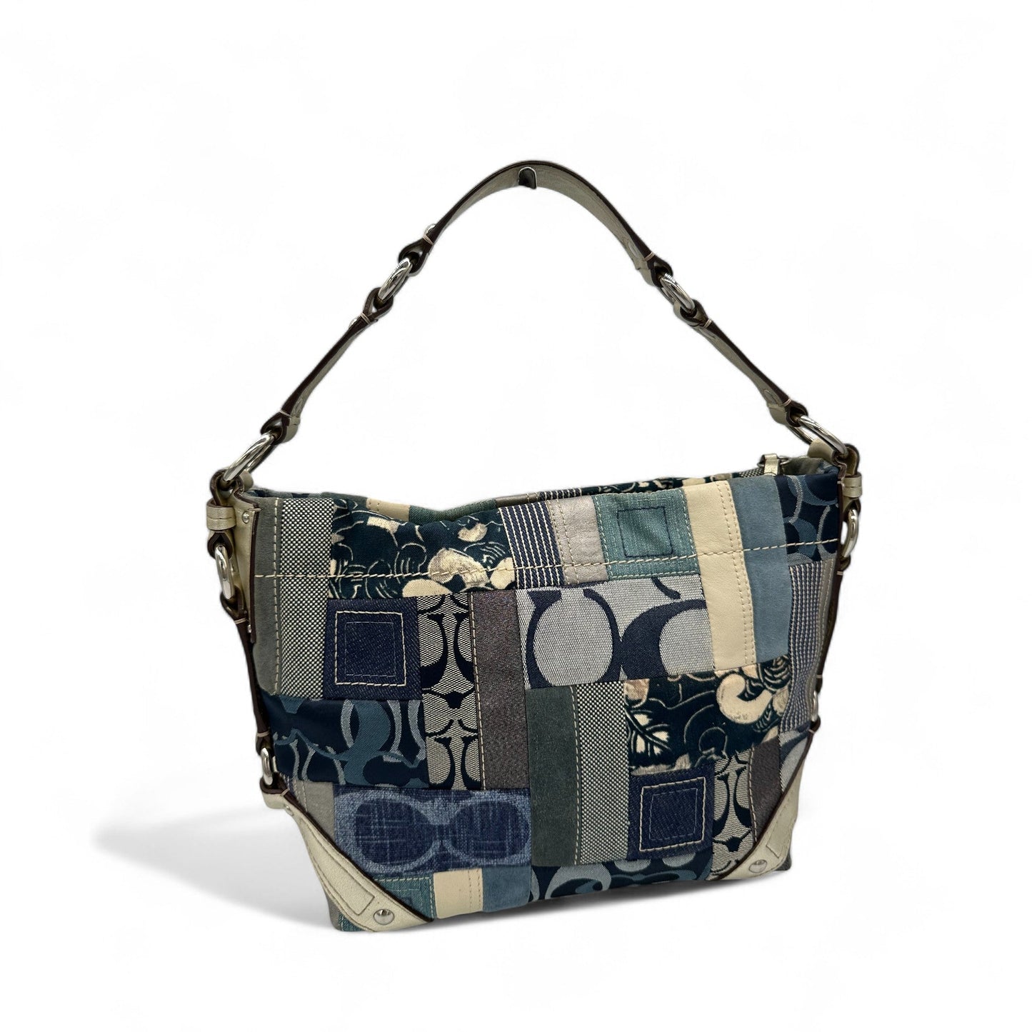 Vintage Coach F13720 Denim Patchwork Carly Shoulder Bag - Thanks it's Vintage