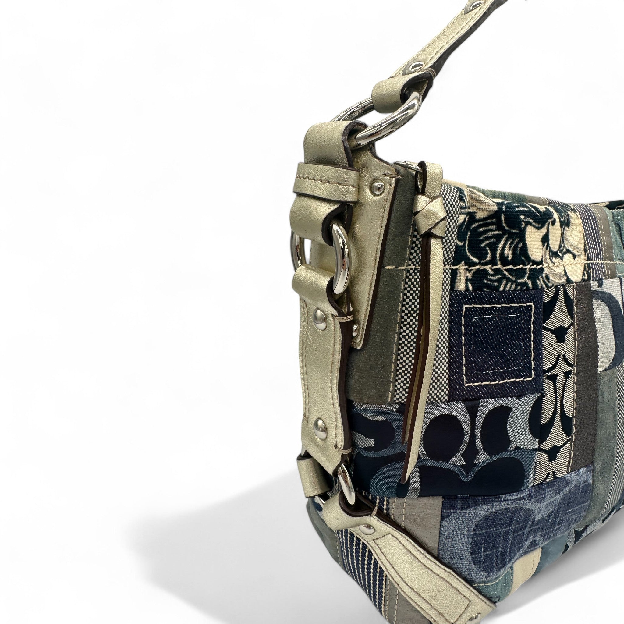 Vintage Coach F13720 Denim Patchwork Carly Shoulder Bag – Thanks