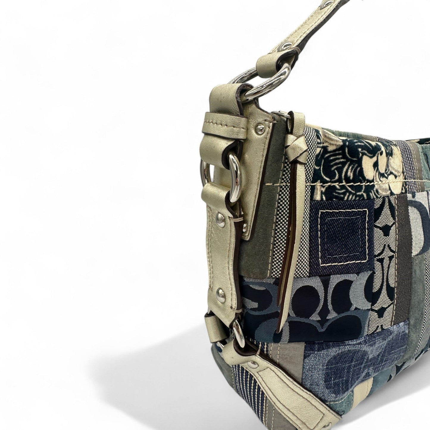 Vintage Coach F13720 Denim Patchwork Carly Shoulder Bag - Thanks it's Vintage