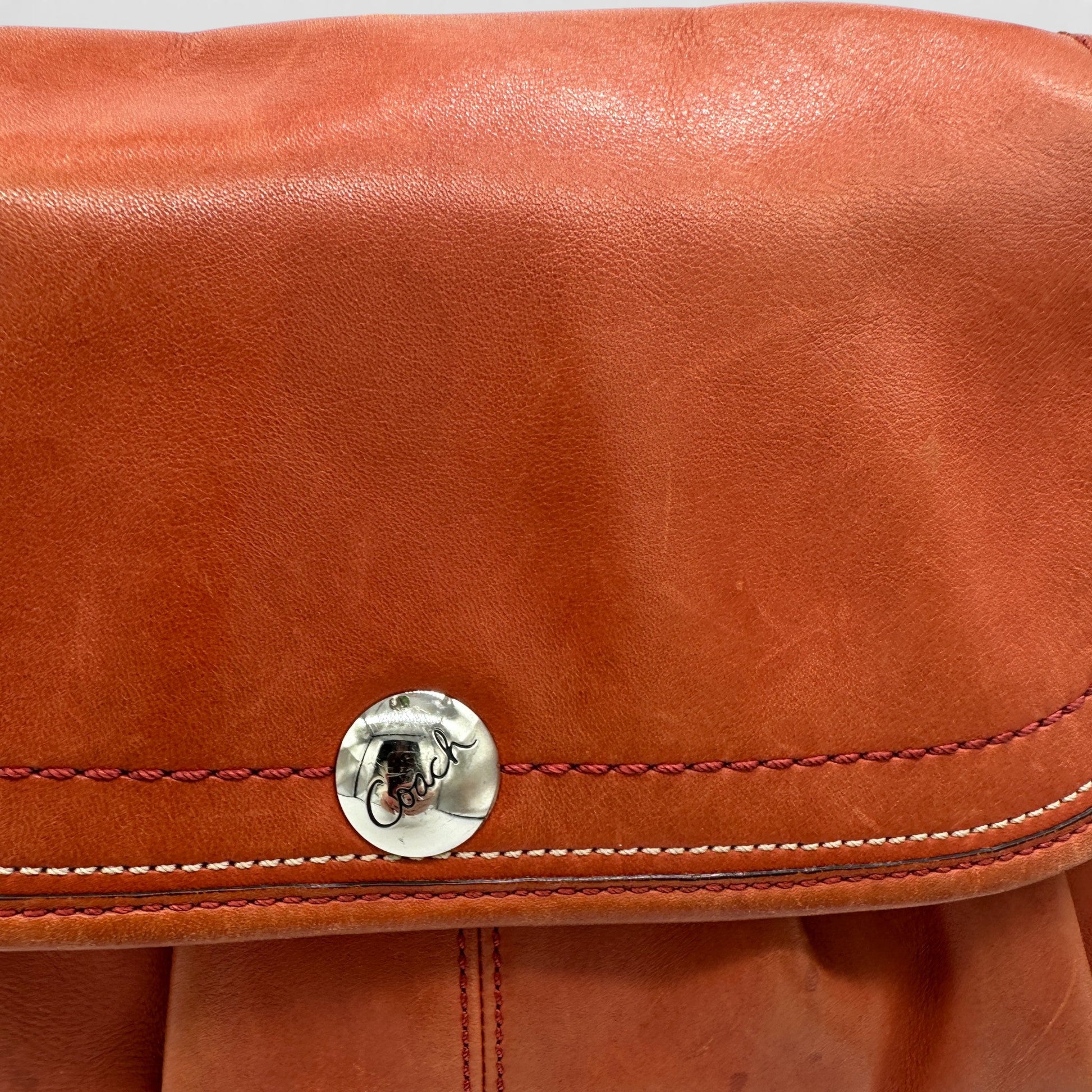 Vintage Coach F13729 Red Pink Flap Shoulder Bag - Thanks it's Vintage