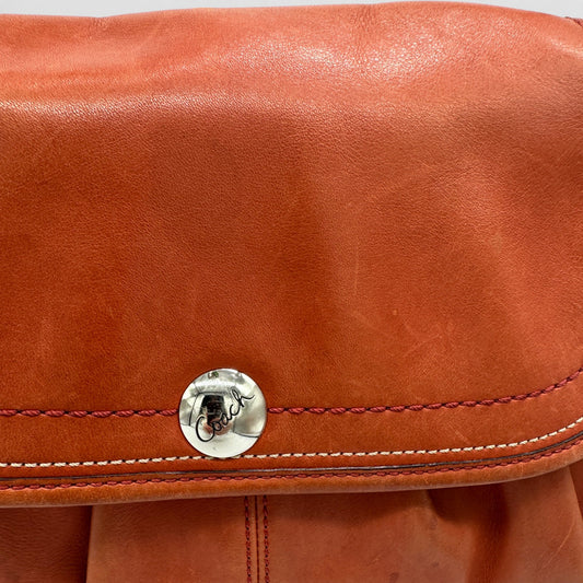 Vintage Coach F13729 Red Pink Flap Shoulder Bag - Thanks it's Vintage