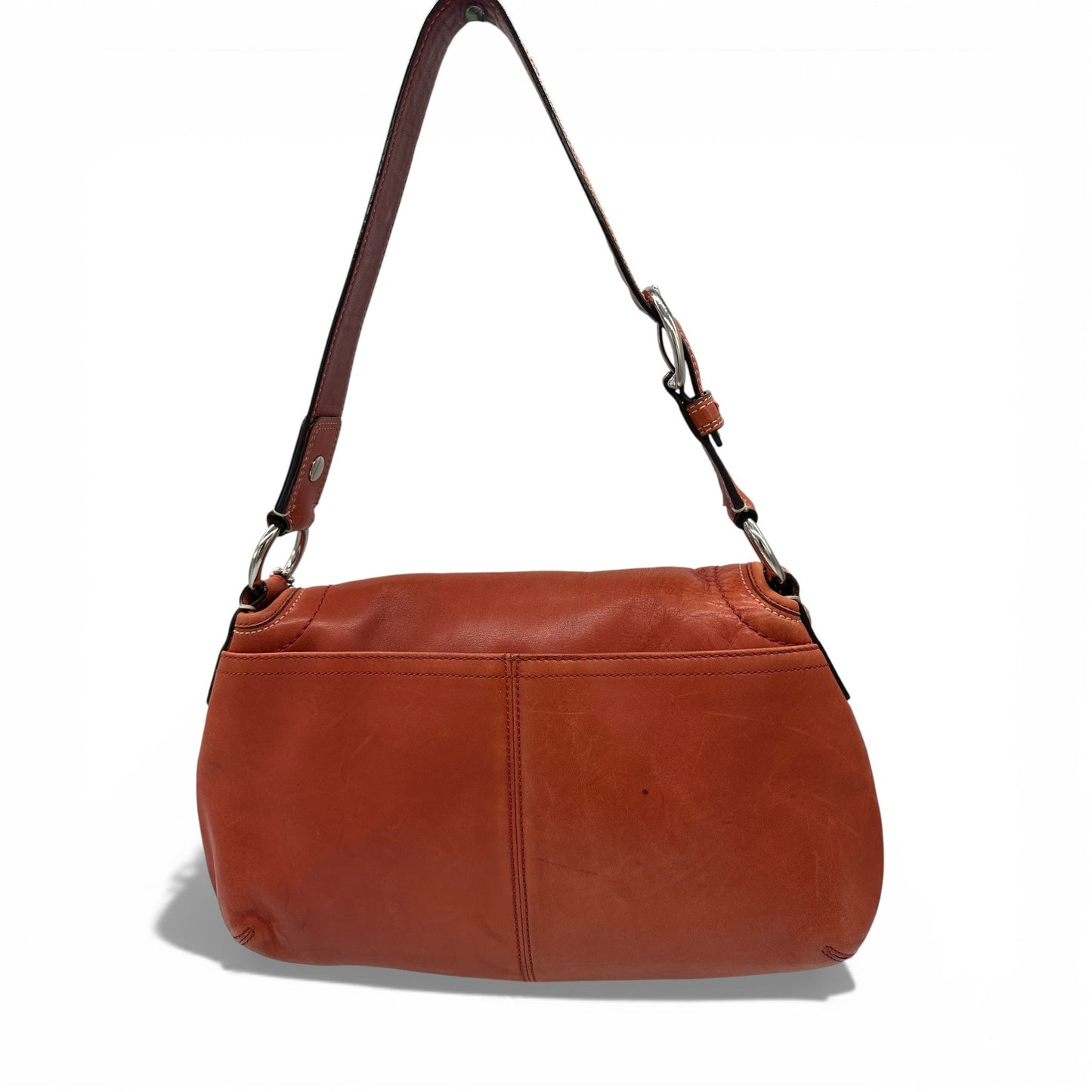 Vintage Coach F13729 Red Pink Flap Shoulder Bag - Thanks it's Vintage