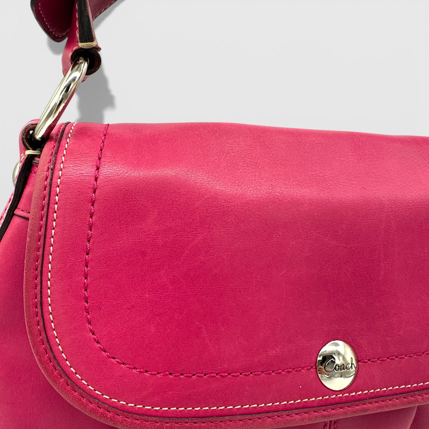 Vintage Coach F13729 Soho Pink Flap Shoulder Bag - Thanks it's Vintage