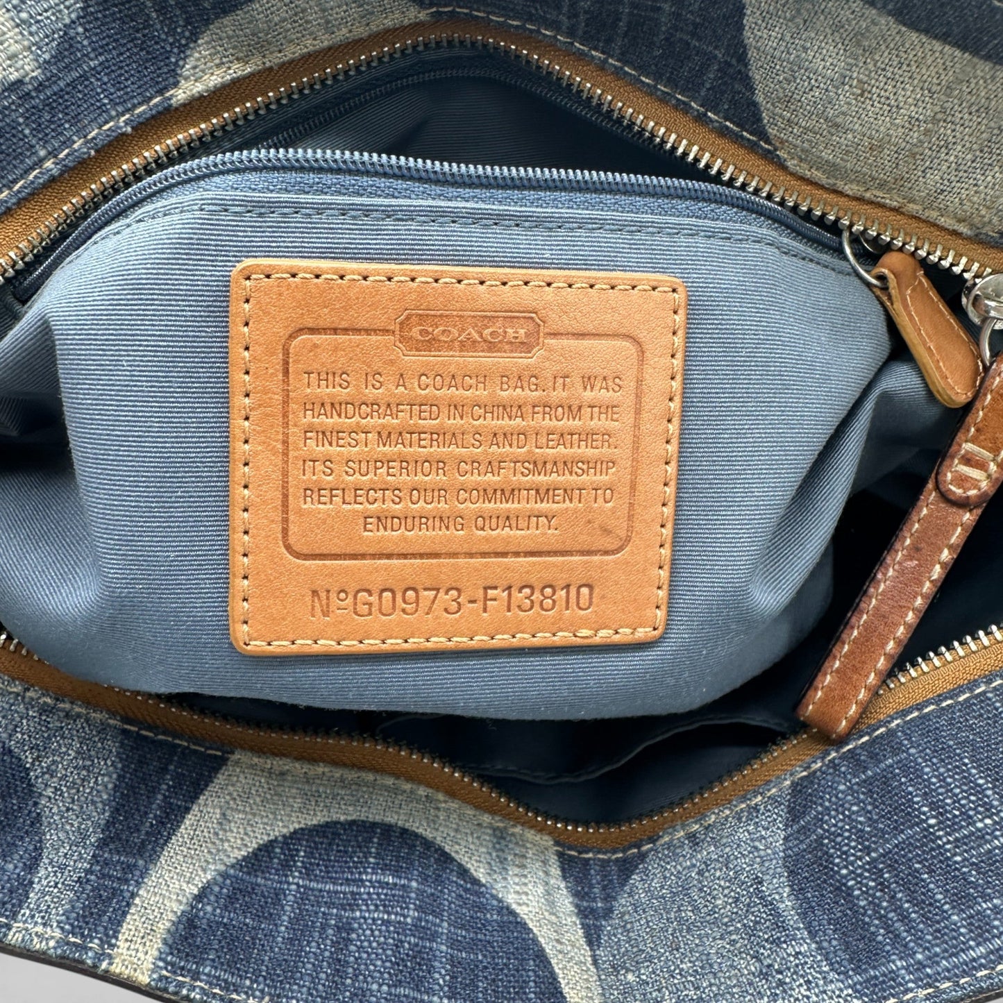 Vintage Coach F13810 Denim Tote Shoulder Bag - Thanks it's Vintage