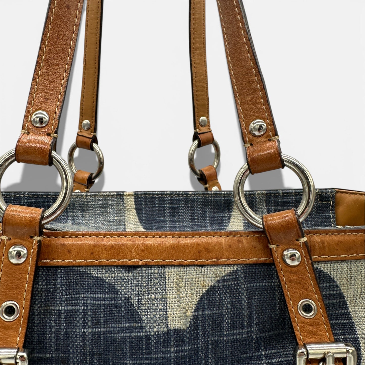 Vintage Coach F13810 Denim Tote Shoulder Bag - Thanks it's Vintage