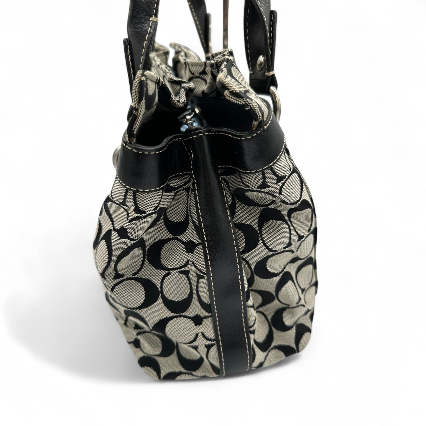 Vintage Coach F14692 Black Monogram Tote Shoulder Bag - Thanks it's Vintage