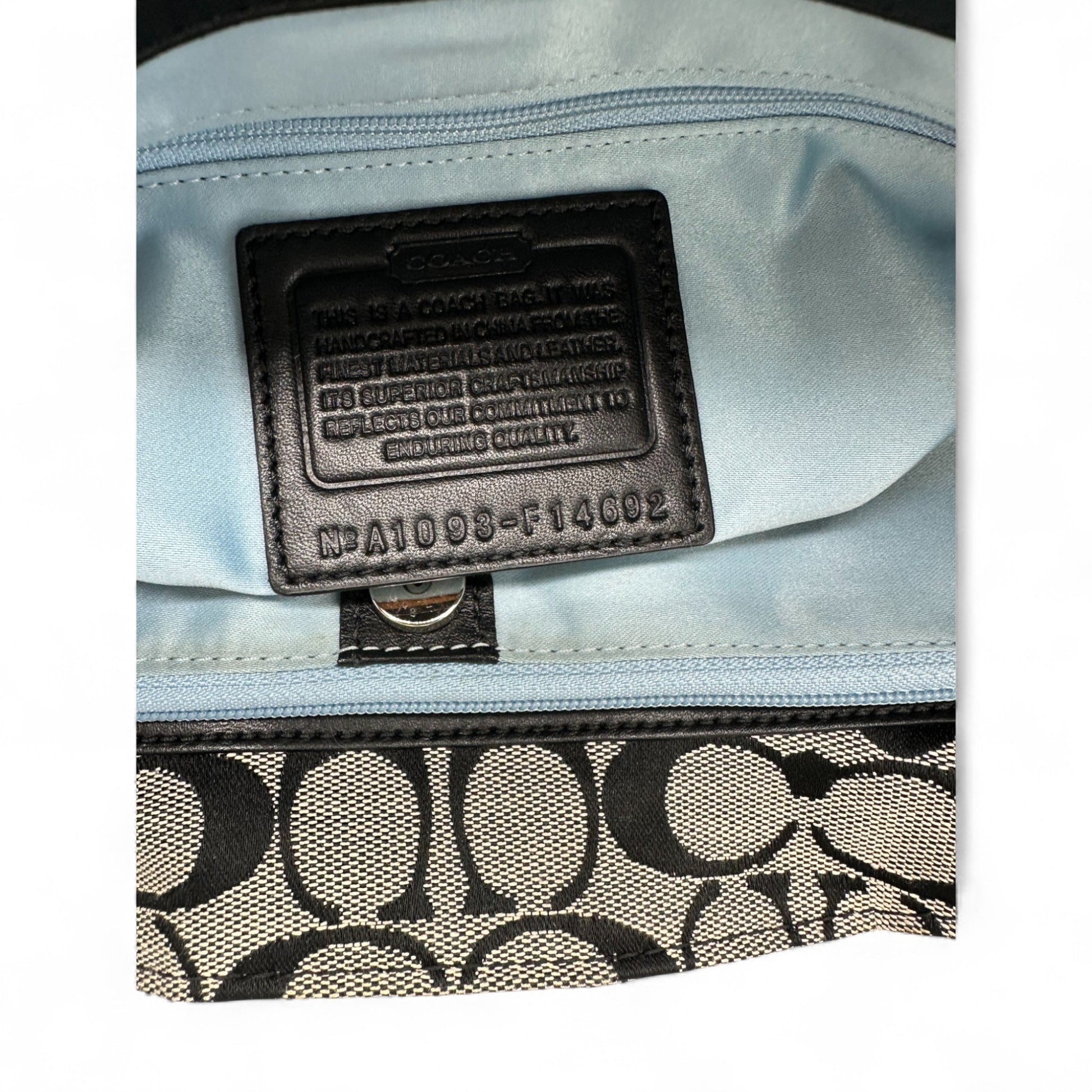 Vintage Coach F14692 Black Monogram Tote Shoulder Bag - Thanks it's Vintage