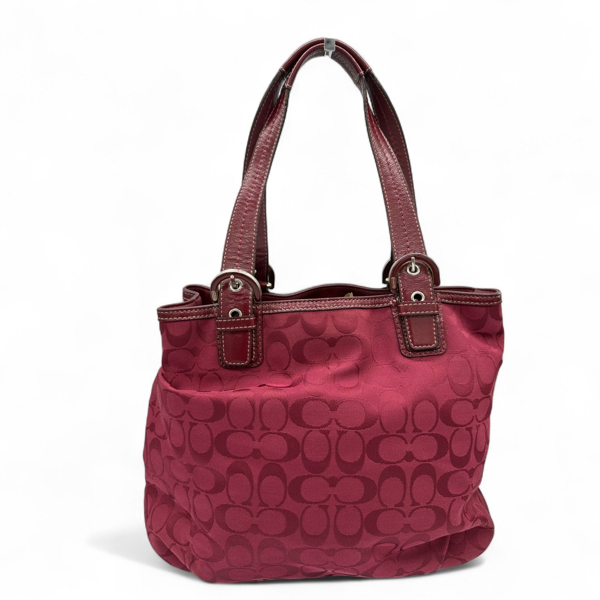 Vintage Coach F17401 Red Monogram Tote Shoulder Bag - Thanks it's Vintage