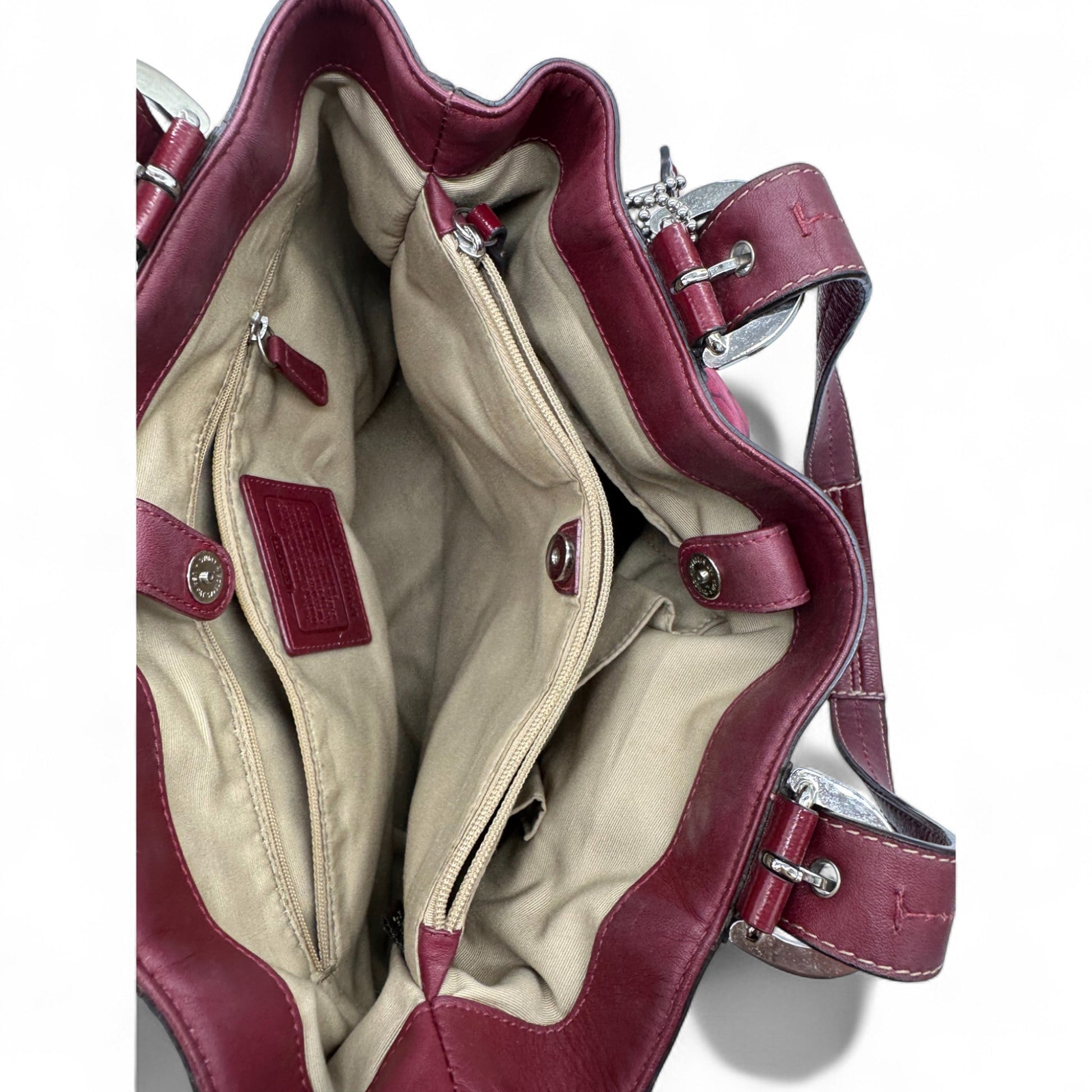 Vintage Coach F17401 Red Monogram Tote Shoulder Bag - Thanks it's Vintage