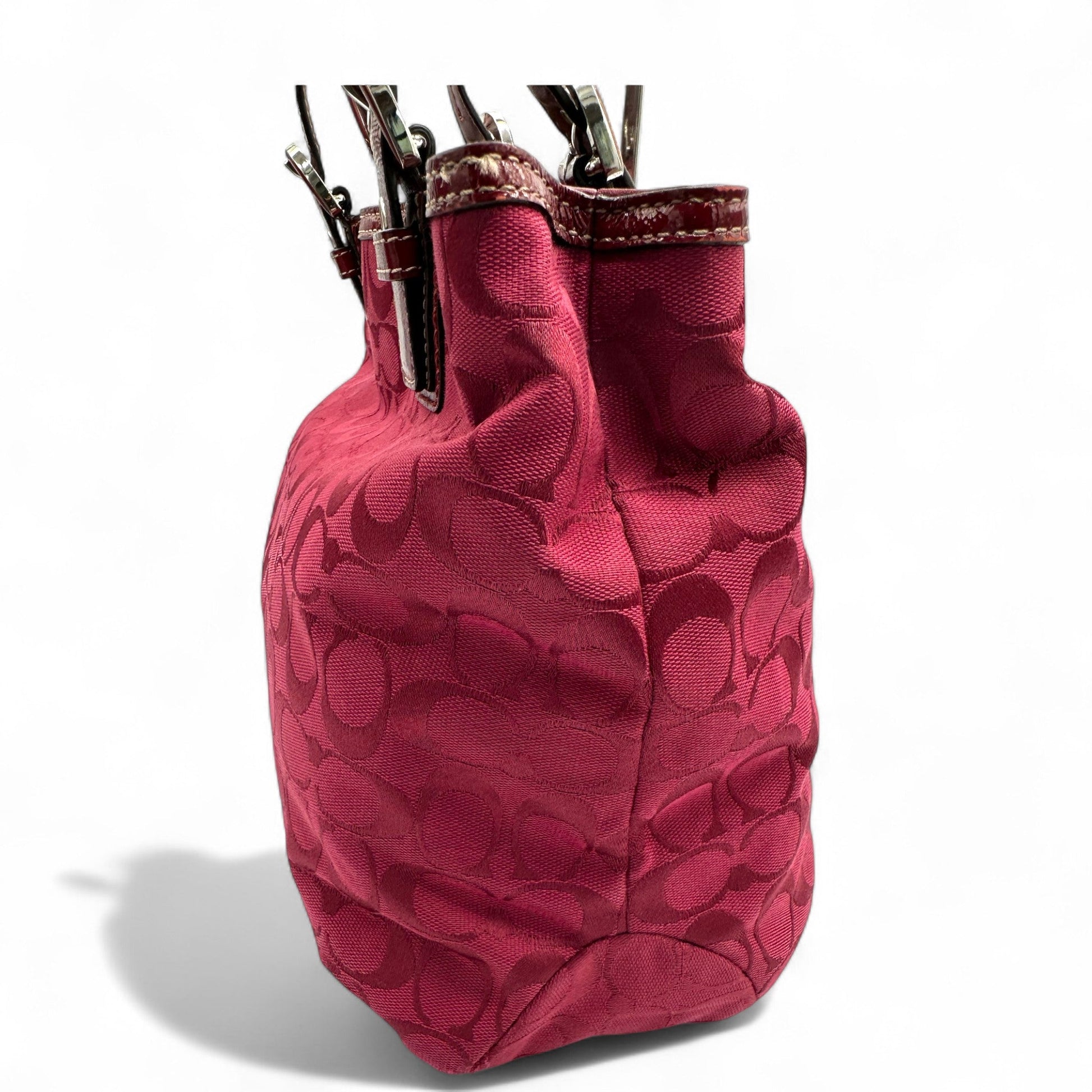 Vintage Coach F17401 Red Monogram Tote Shoulder Bag - Thanks it's Vintage