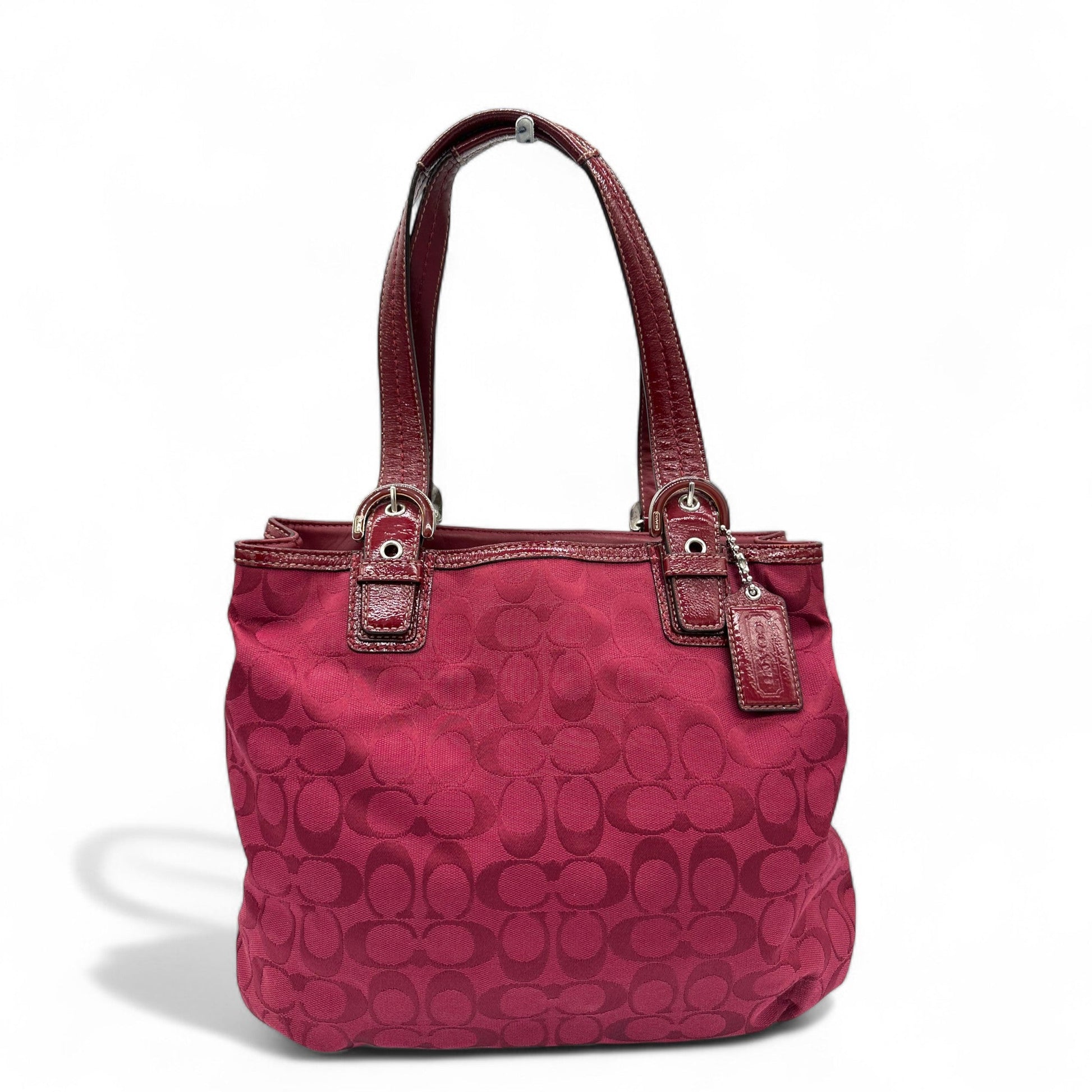 Vintage Coach F17401 Red Monogram Tote Shoulder Bag - Thanks it's Vintage