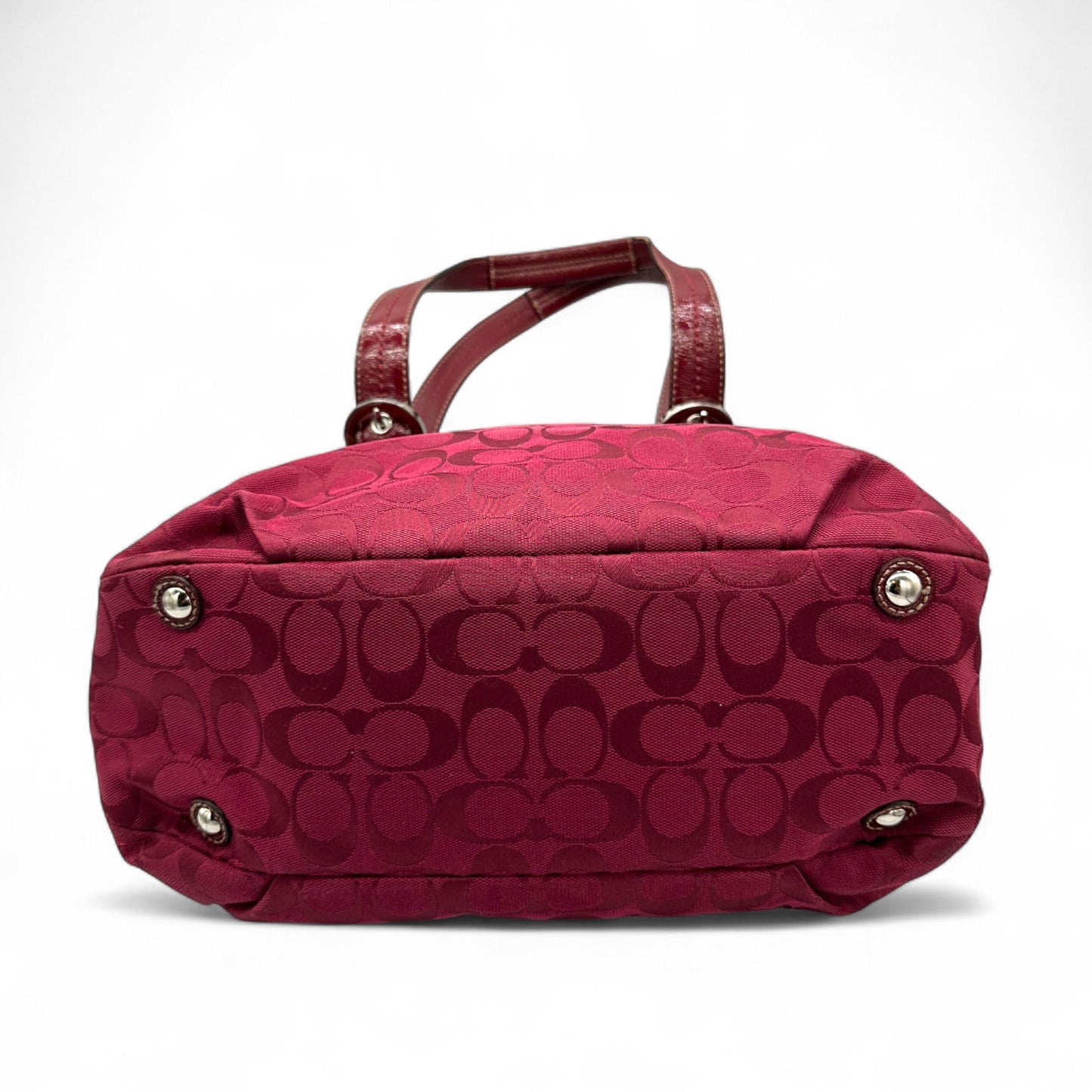 Vintage Coach F17401 Red Monogram Tote Shoulder Bag - Thanks it's Vintage