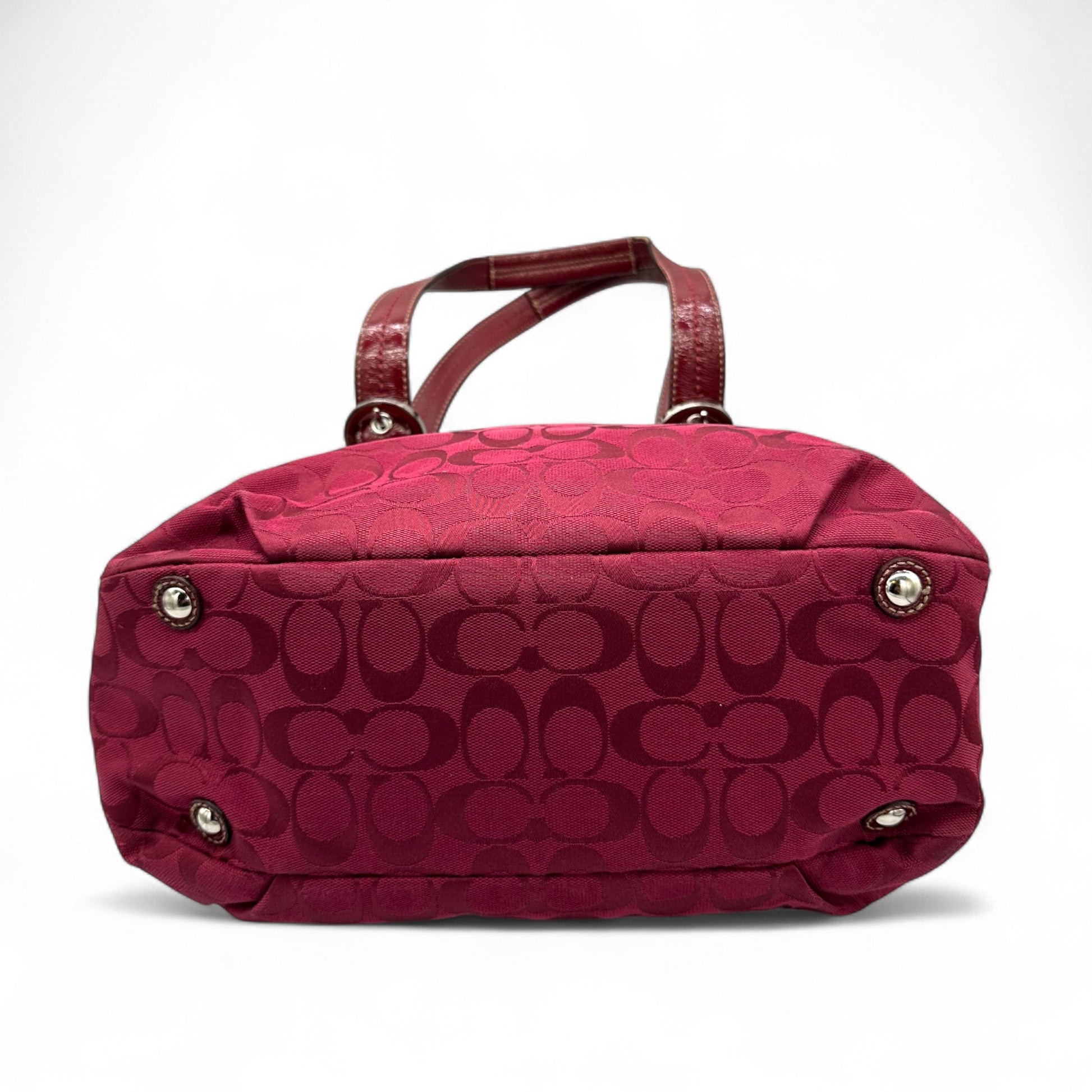 Vintage Coach F17401 Red Monogram Tote Shoulder Bag - Thanks it's Vintage