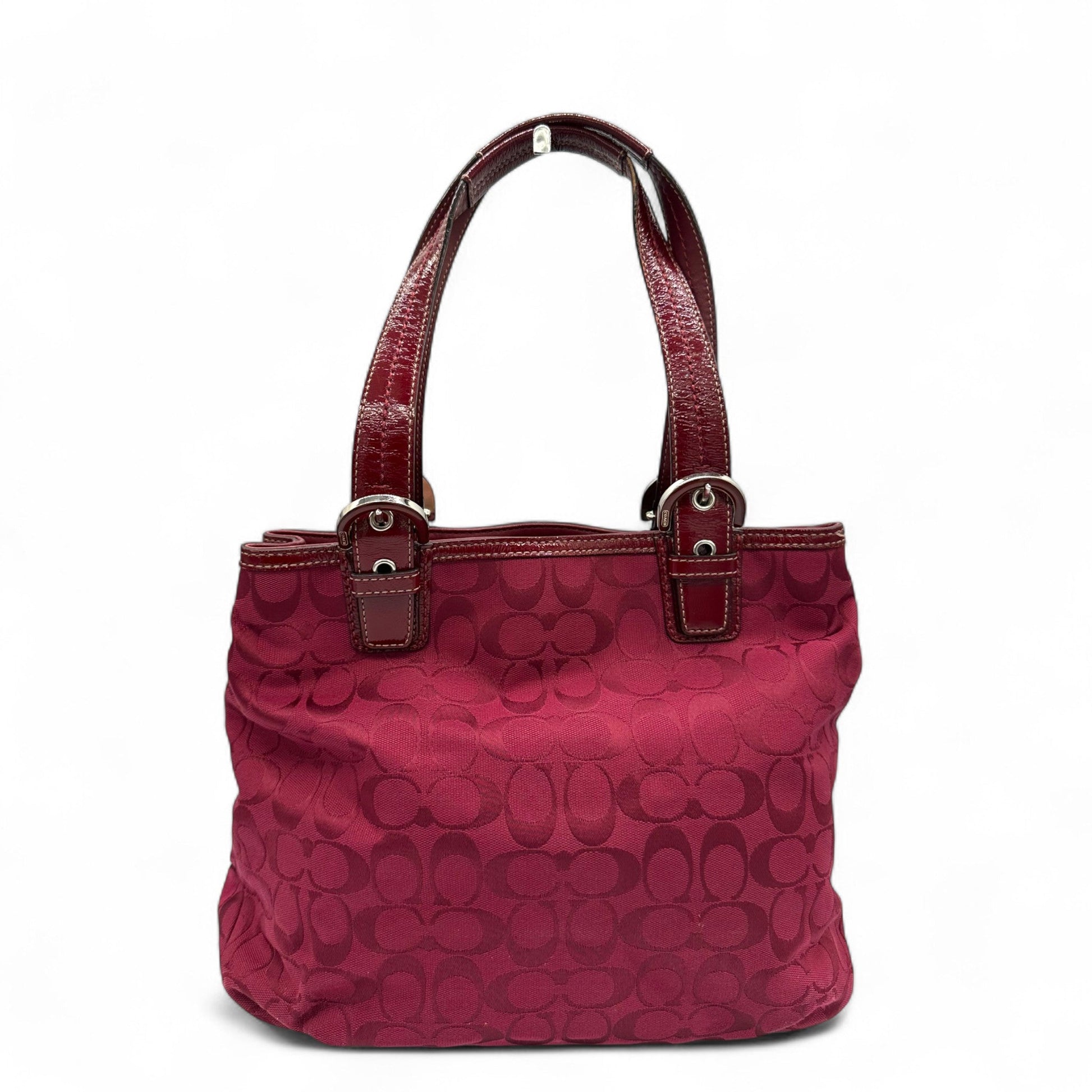 Vintage Coach F17401 Red Monogram Tote Shoulder Bag - Thanks it's Vintage