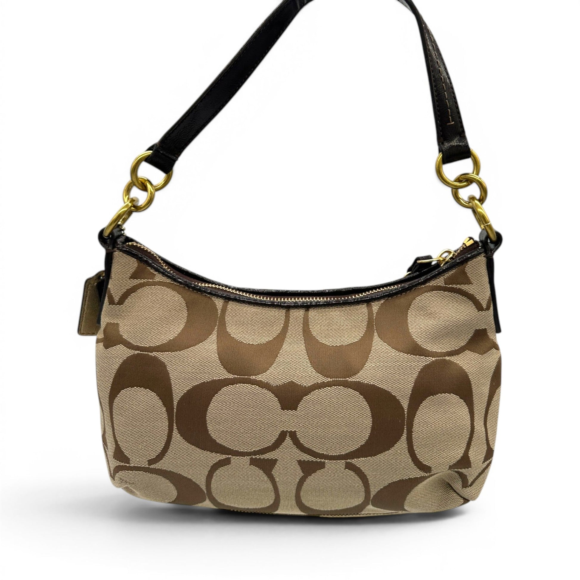 Vintage Coach F23544 Brown Trim Monogram Shoulder Bag - Thanks it's Vintage