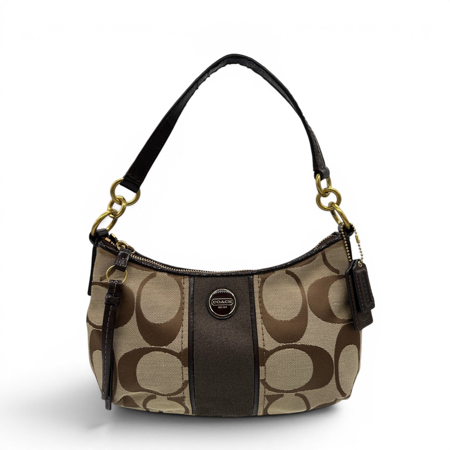 Vintage Coach F23544 Brown Trim Monogram Shoulder Bag - Thanks it's Vintage