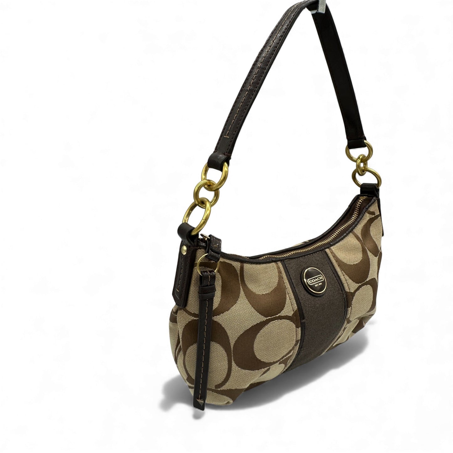 Vintage Coach F23544 Brown Trim Monogram Shoulder Bag - Thanks it's Vintage