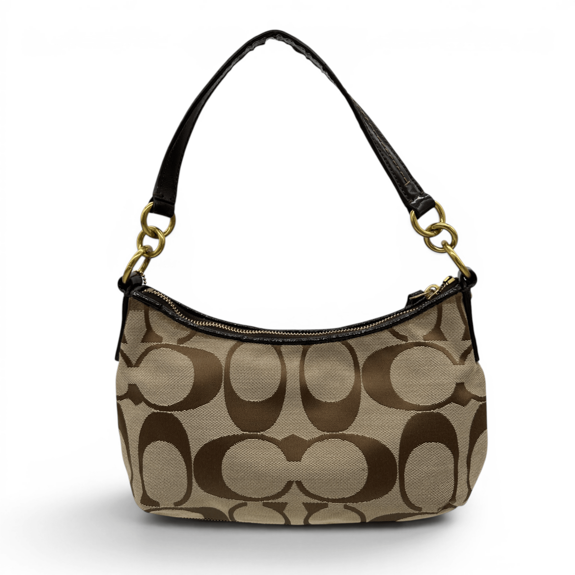 Vintage Coach F23544 Brown Trim Monogram Shoulder Bag - Thanks it's Vintage