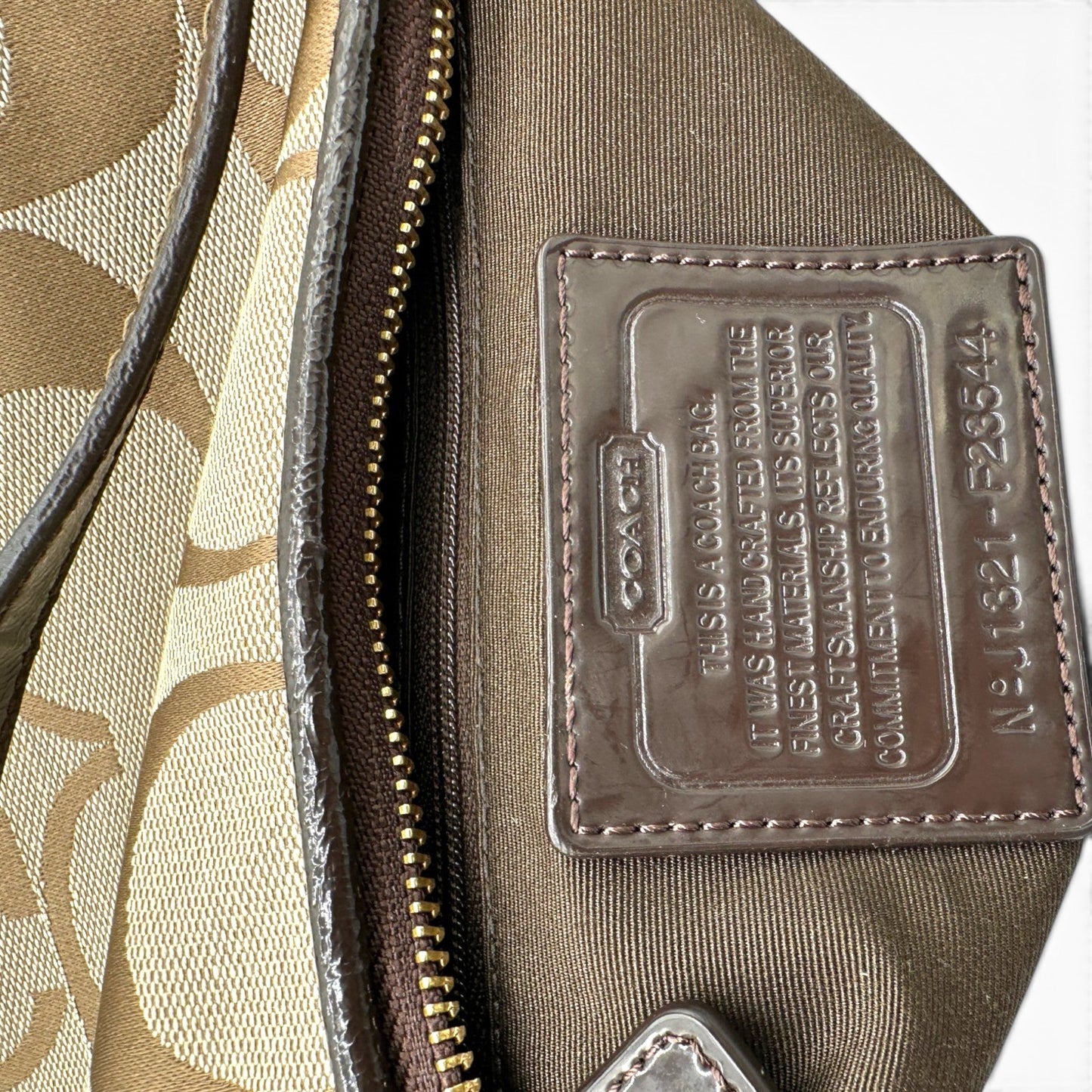 Vintage Coach F23544 Brown Trim Monogram Shoulder Bag - Thanks it's Vintage