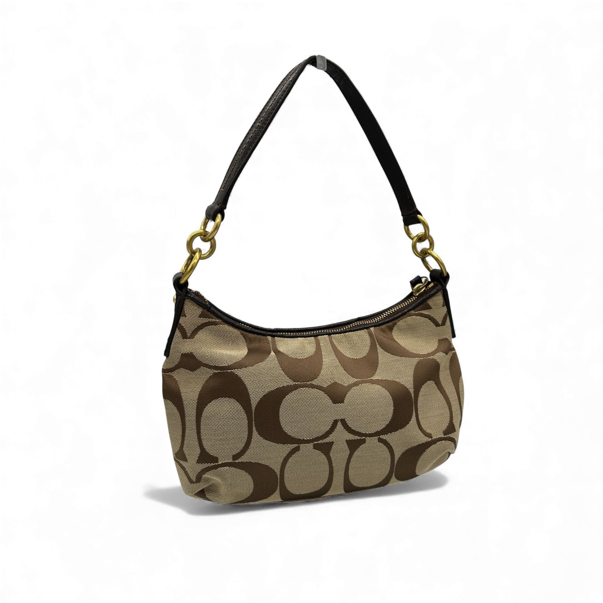 Vintage Coach F23544 Brown Trim Monogram Shoulder Bag - Thanks it's Vintage