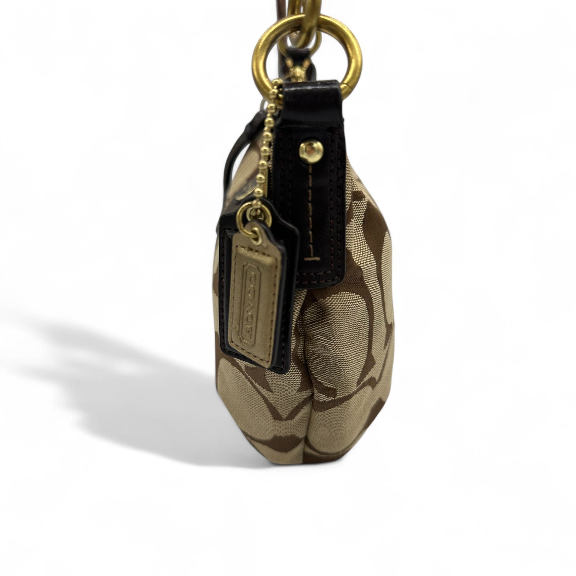 Vintage Coach F23544 Brown Trim Monogram Shoulder Bag with Detachable Two Way Strap - Thanks it's Vintage