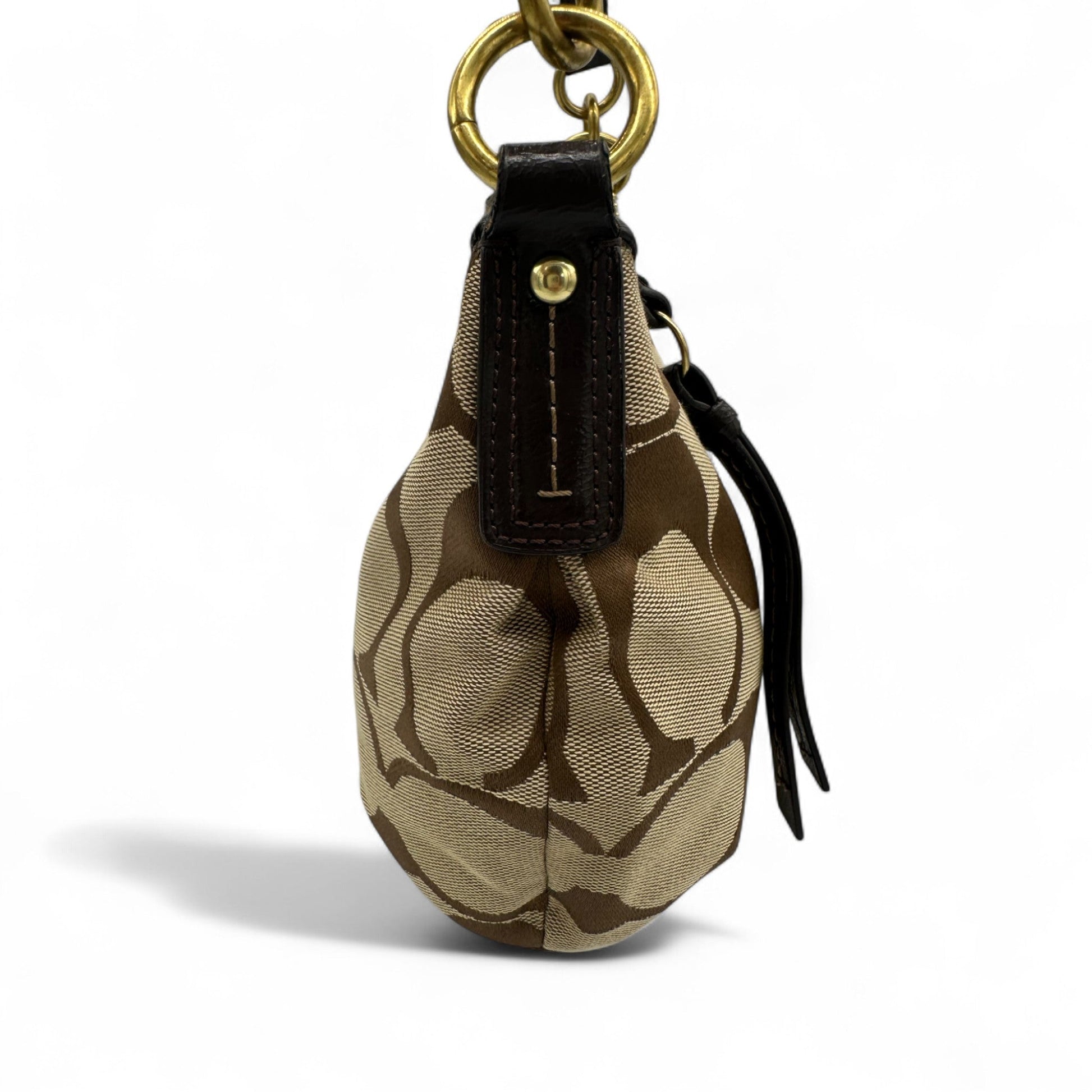 Vintage Coach F23544 Brown Trim Monogram Shoulder Bag with Detachable Two Way Strap - Thanks it's Vintage