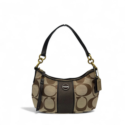 Vintage Coach F23544 Brown Trim Monogram Shoulder Bag with Detachable Two Way Strap - Thanks it's Vintage