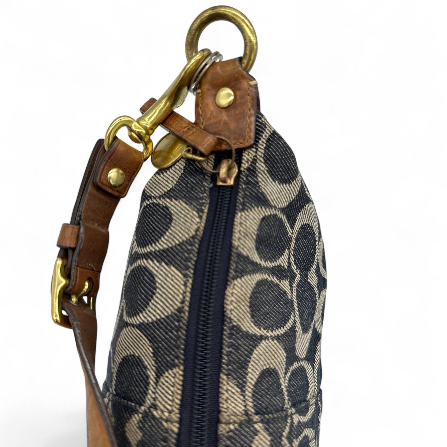 Vintage Coach F40757 Denim Monogram Mini Shoulder Bag - Thanks it's Vintage