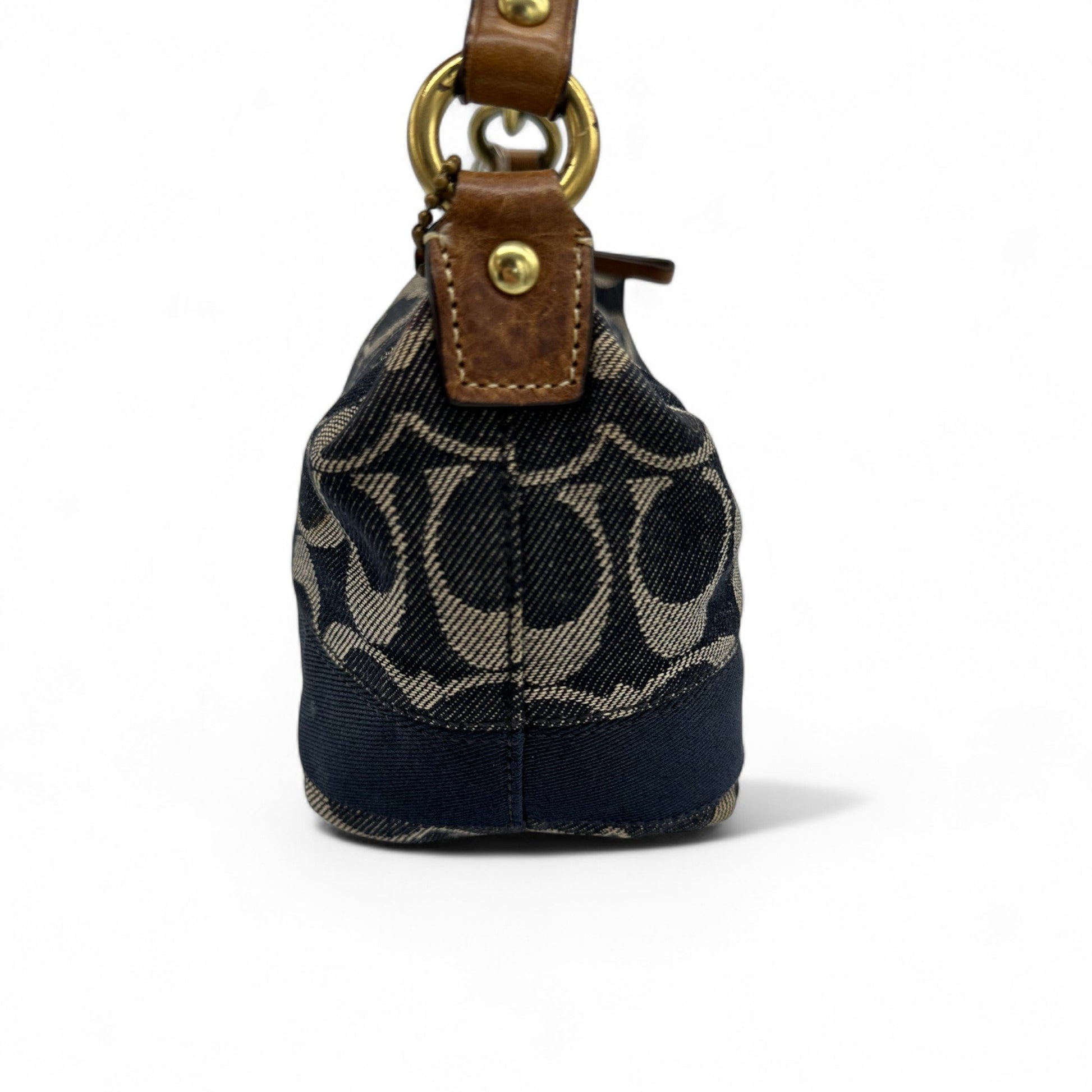 Vintage Coach F40757 Denim Monogram Mini Shoulder Bag - Thanks it's Vintage