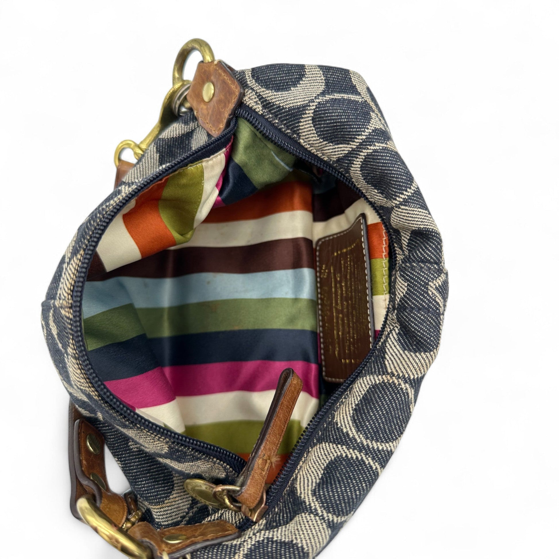 Vintage Coach F40757 Denim Monogram Mini Shoulder Bag - Thanks it's Vintage