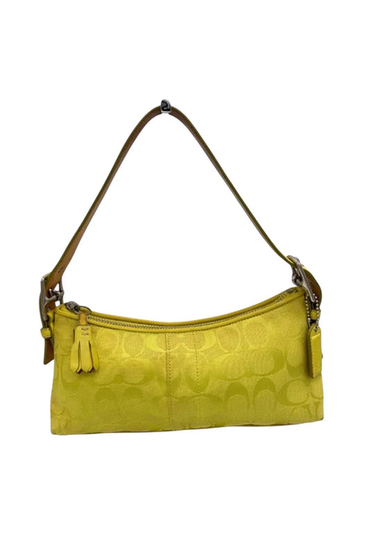 Vintage Coach Lime Green Rare Y2K East West Baguette Shoulder bag - Thanks it's Vintage