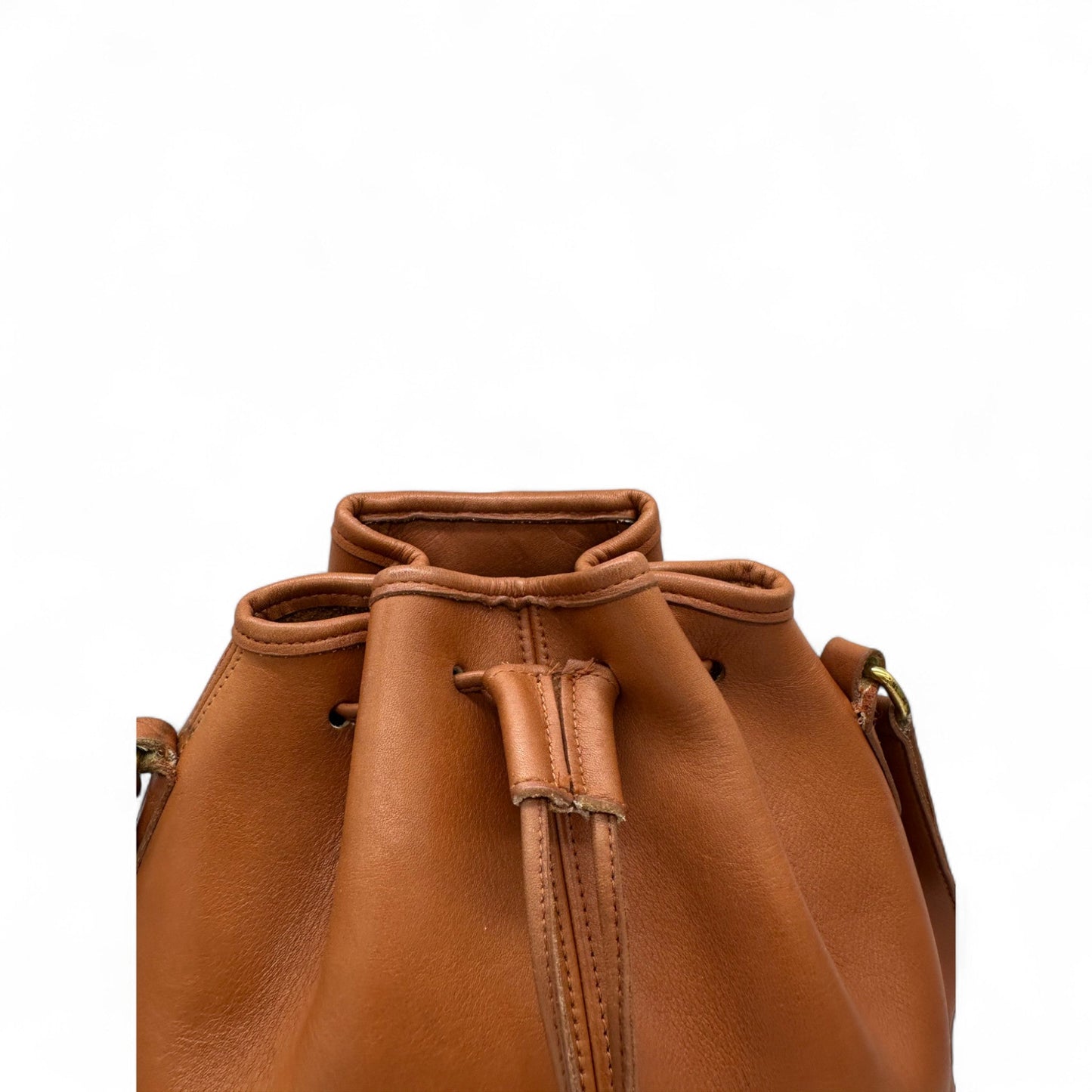 Vintage Coach Nicholas 9946 Tan Leather Drawstring Shoulder Bag - Thanks it's Vintage