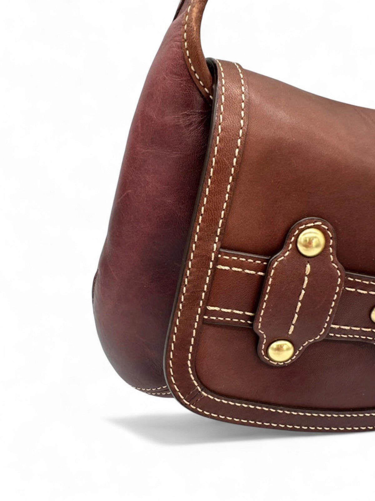 Vintage Coach Plum Leather Ergo Shoulder bag Horsebit Buckle - Thanks it's Vintage