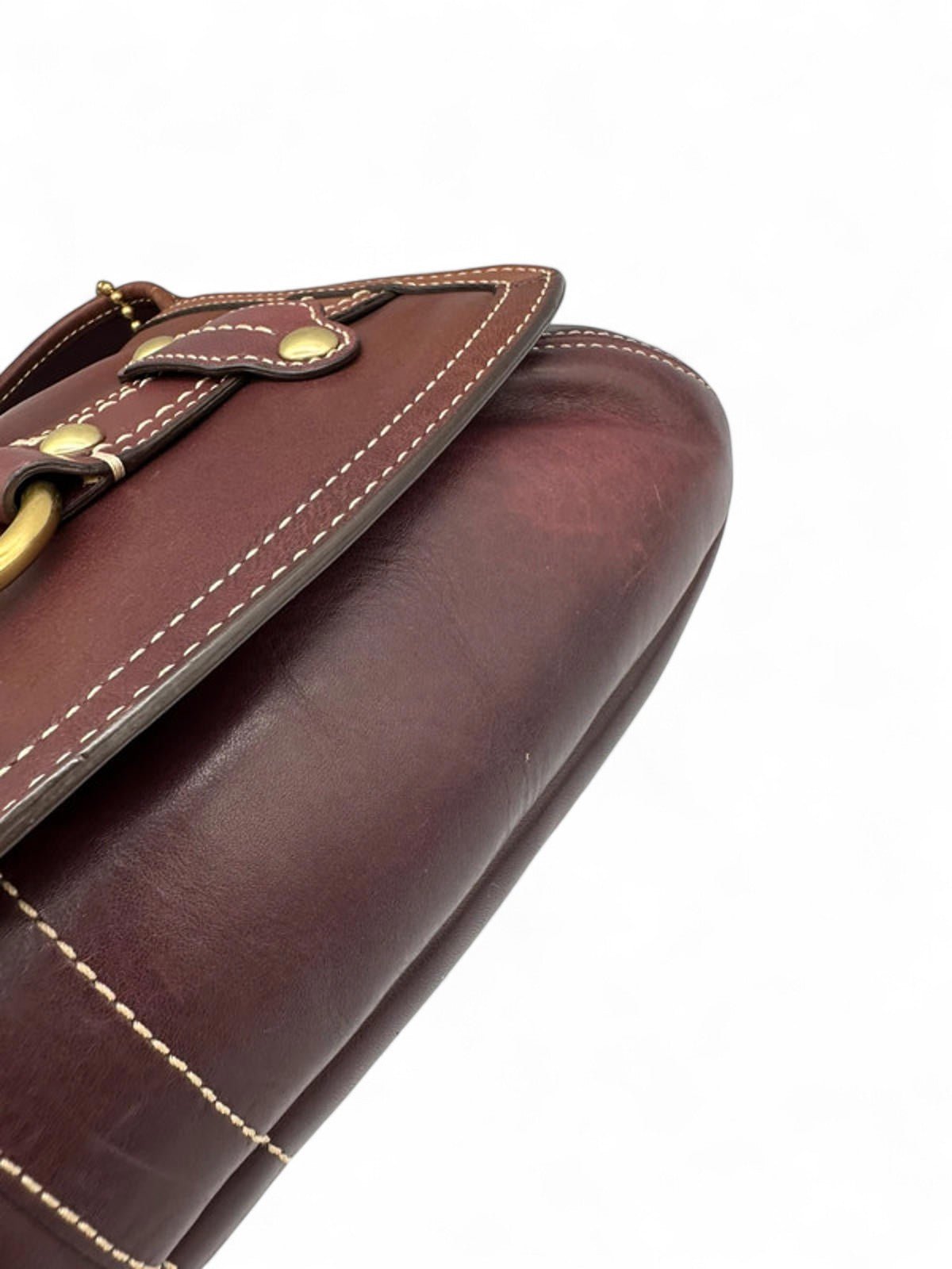 Vintage Coach Plum Leather Ergo Shoulder bag Horsebit Buckle - Thanks it's Vintage