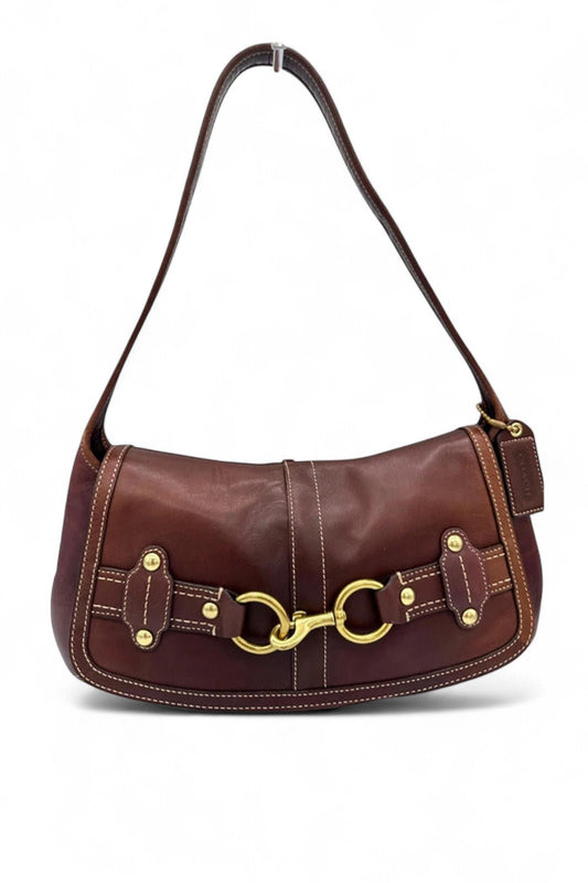 Vintage Coach Plum Leather Ergo Shoulder bag Horsebit Buckle - Thanks it's Vintage