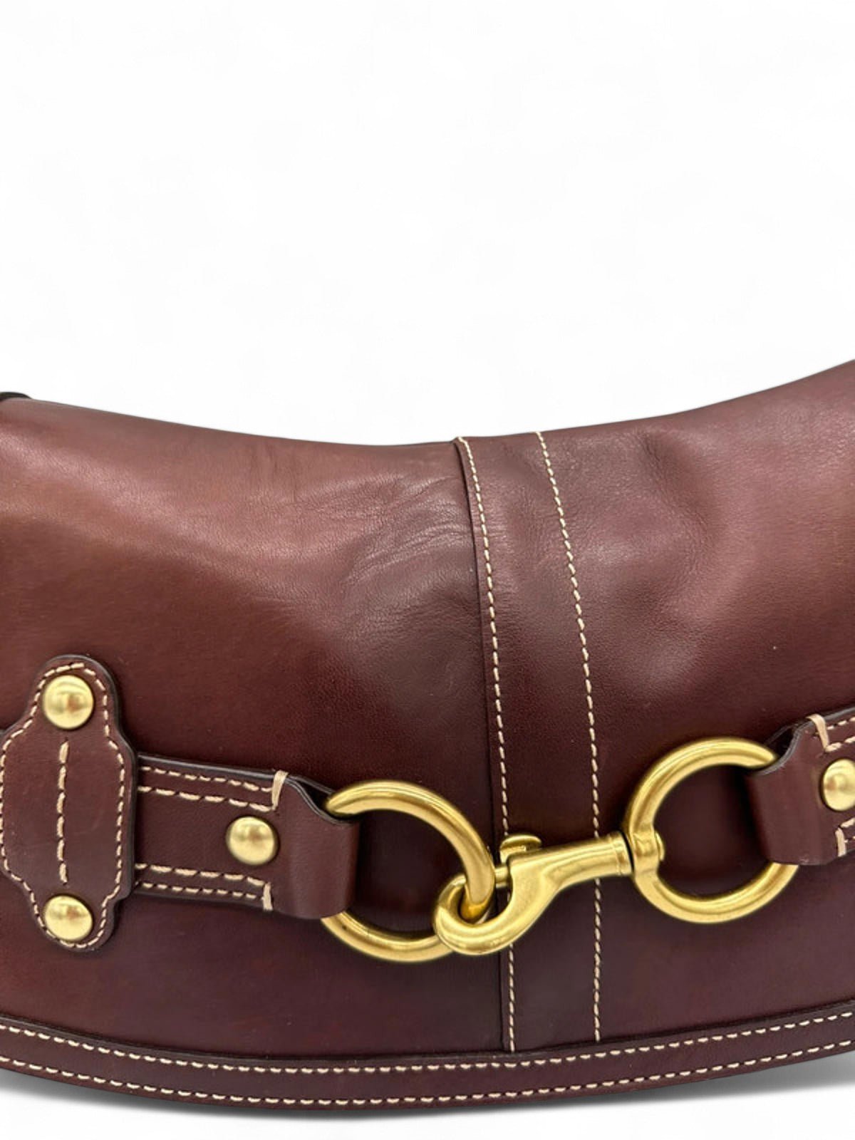 Vintage Coach Plum Leather Ergo Shoulder bag Horsebit Buckle - Thanks it's Vintage