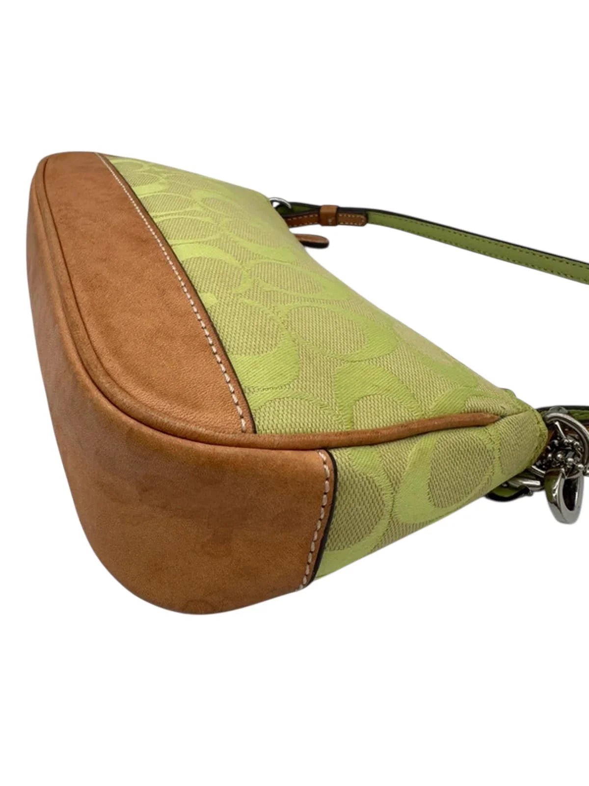 Vintage Coach Rare Y2K 6094 Lime Green Monogram Shoulder bag - Thanks it's Vintage