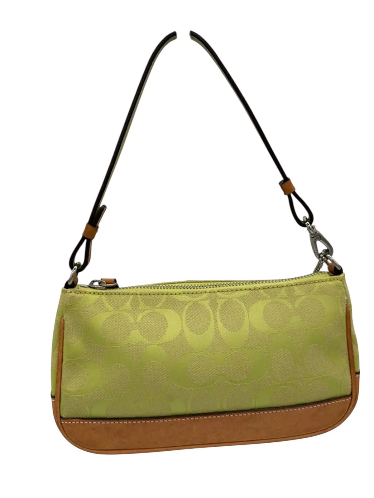 Vintage Coach Rare Y2K 6094 Lime Green Monogram Shoulder bag - Thanks it's Vintage