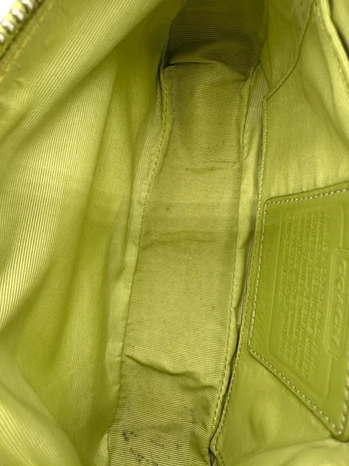 Vintage Coach Rare Y2K 6094 Lime Green Monogram Shoulder bag - Thanks it's Vintage