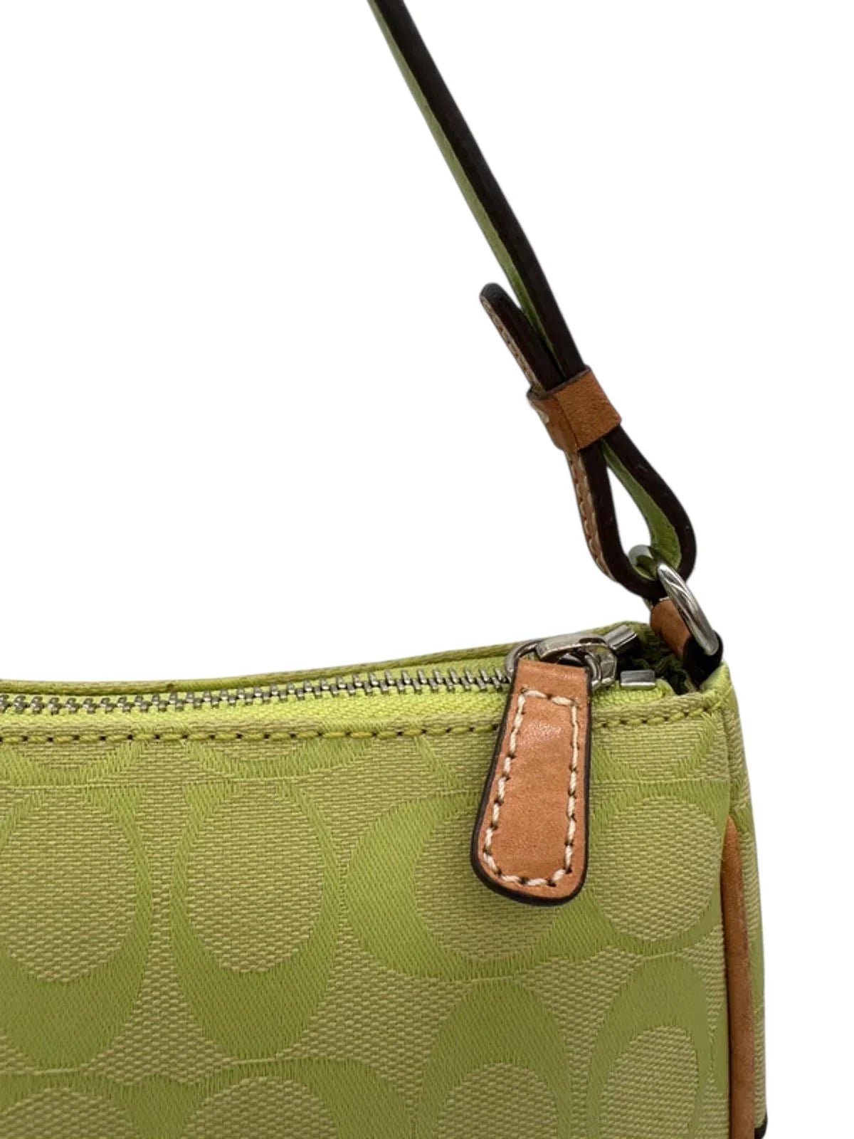 Vintage Coach Rare Y2K 6094 Lime Green Monogram Shoulder bag - Thanks it's Vintage