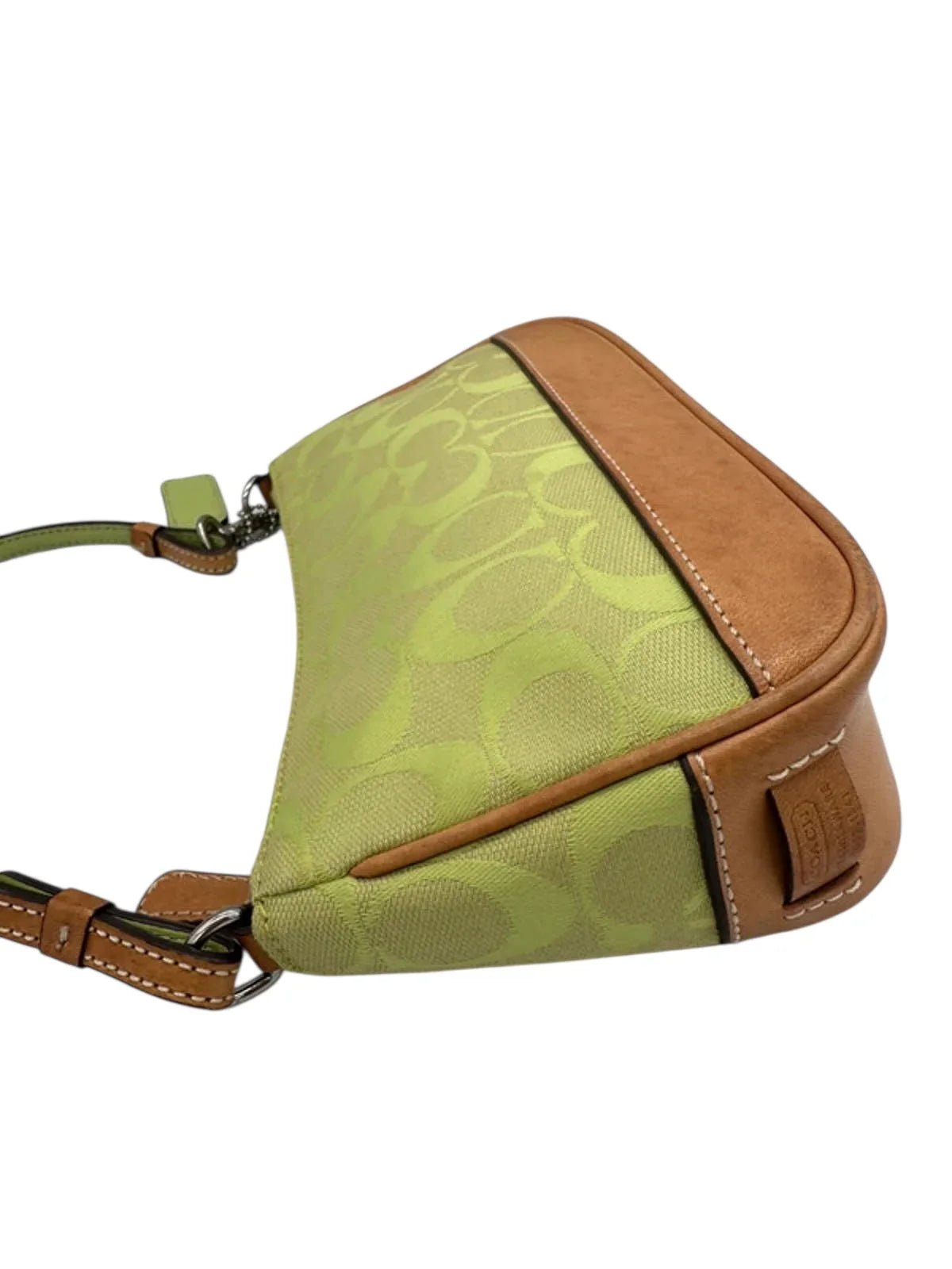 Vintage Coach Rare Y2K 6094 Lime Green Monogram Shoulder bag - Thanks it's Vintage