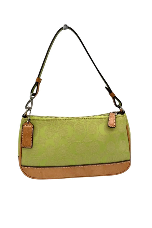 Vintage Coach Rare Y2K 6094 Lime Green Monogram Shoulder bag - Thanks it's Vintage