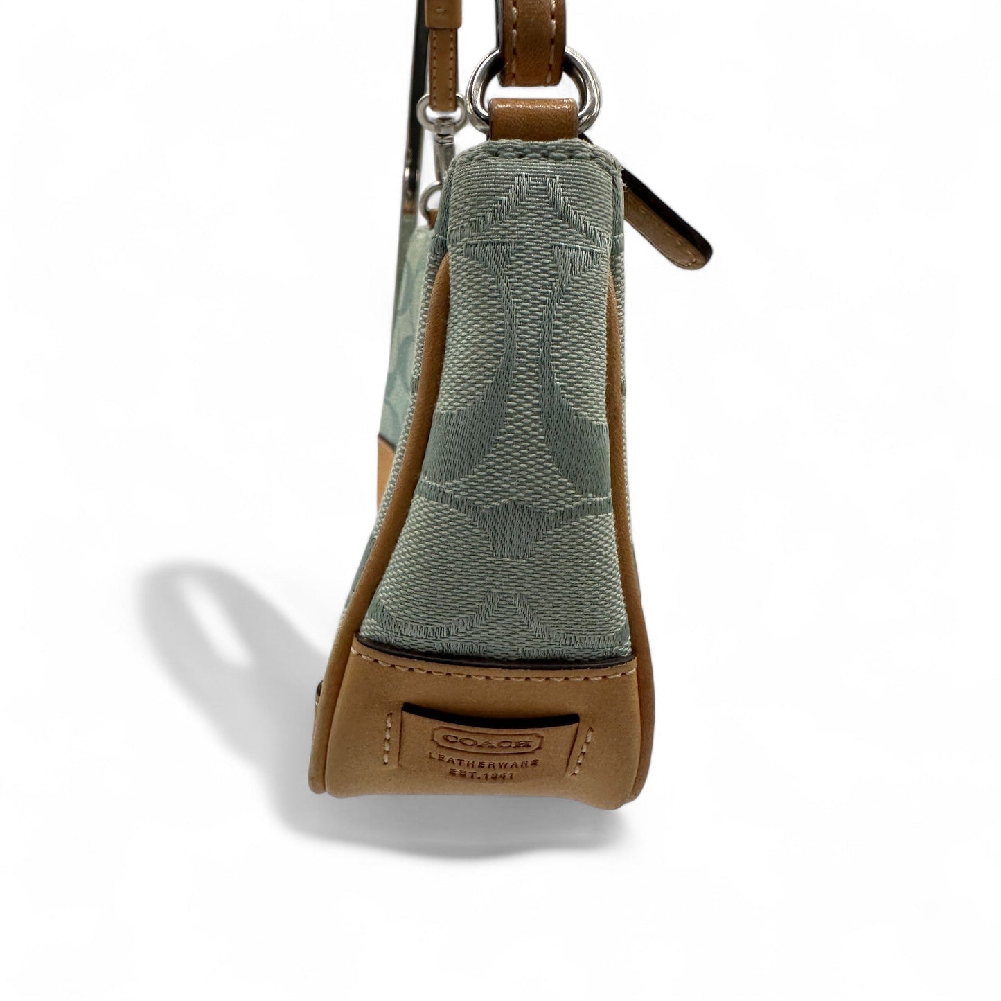 Vintage Coach Rare Y2K 6094 Turquoise Blue Signature Monogram Shoulder Bag - Thanks it's Vintage