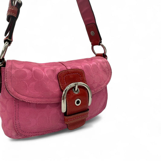 Vintage Coach Rare Y2K Pink Monogram Soho Buckle Shoulder bag - Thanks it's Vintage
