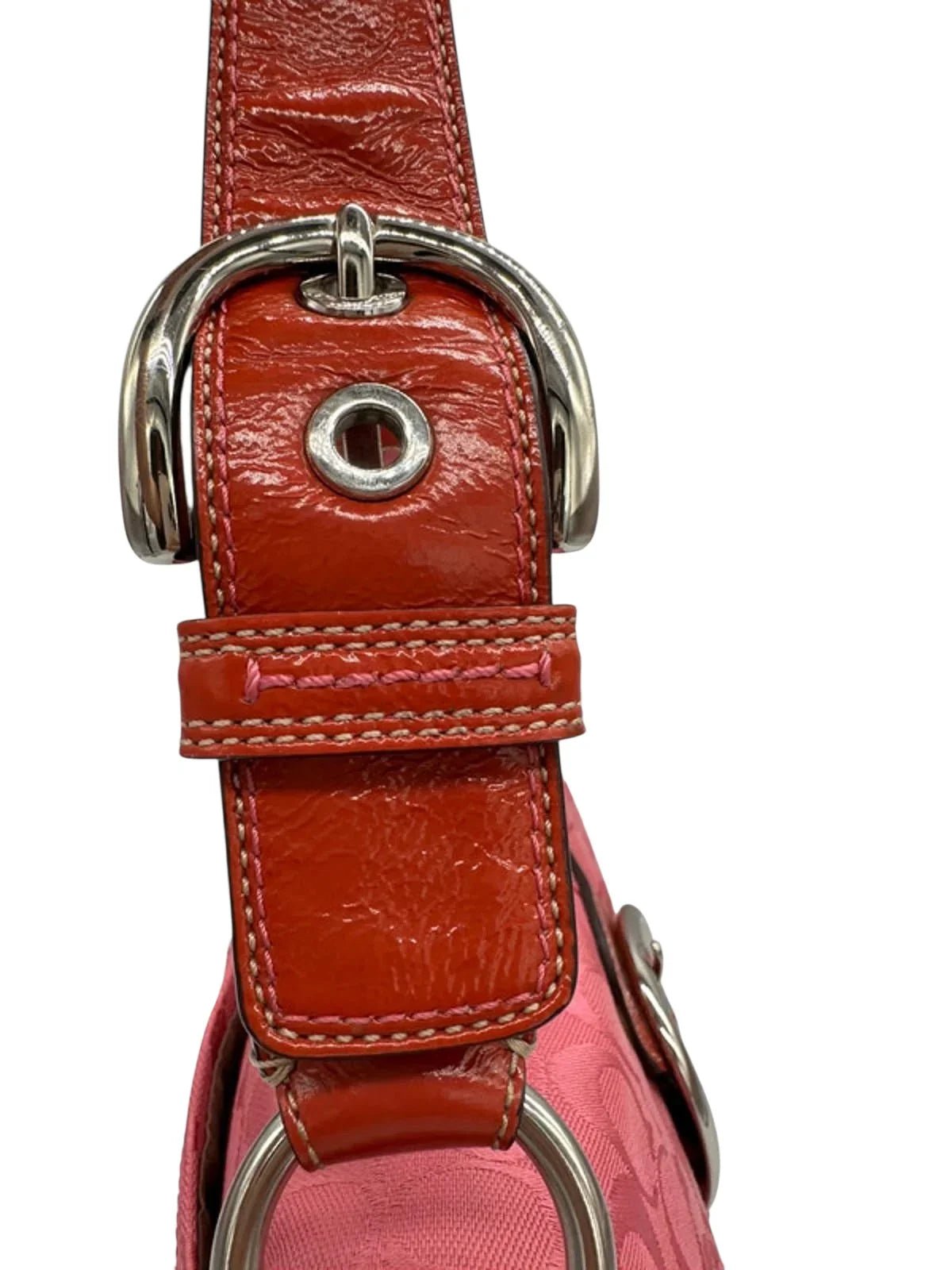 Vintage Coach Rare Y2K Pink Monogram Soho Buckle Shoulder bag - Thanks it's Vintage