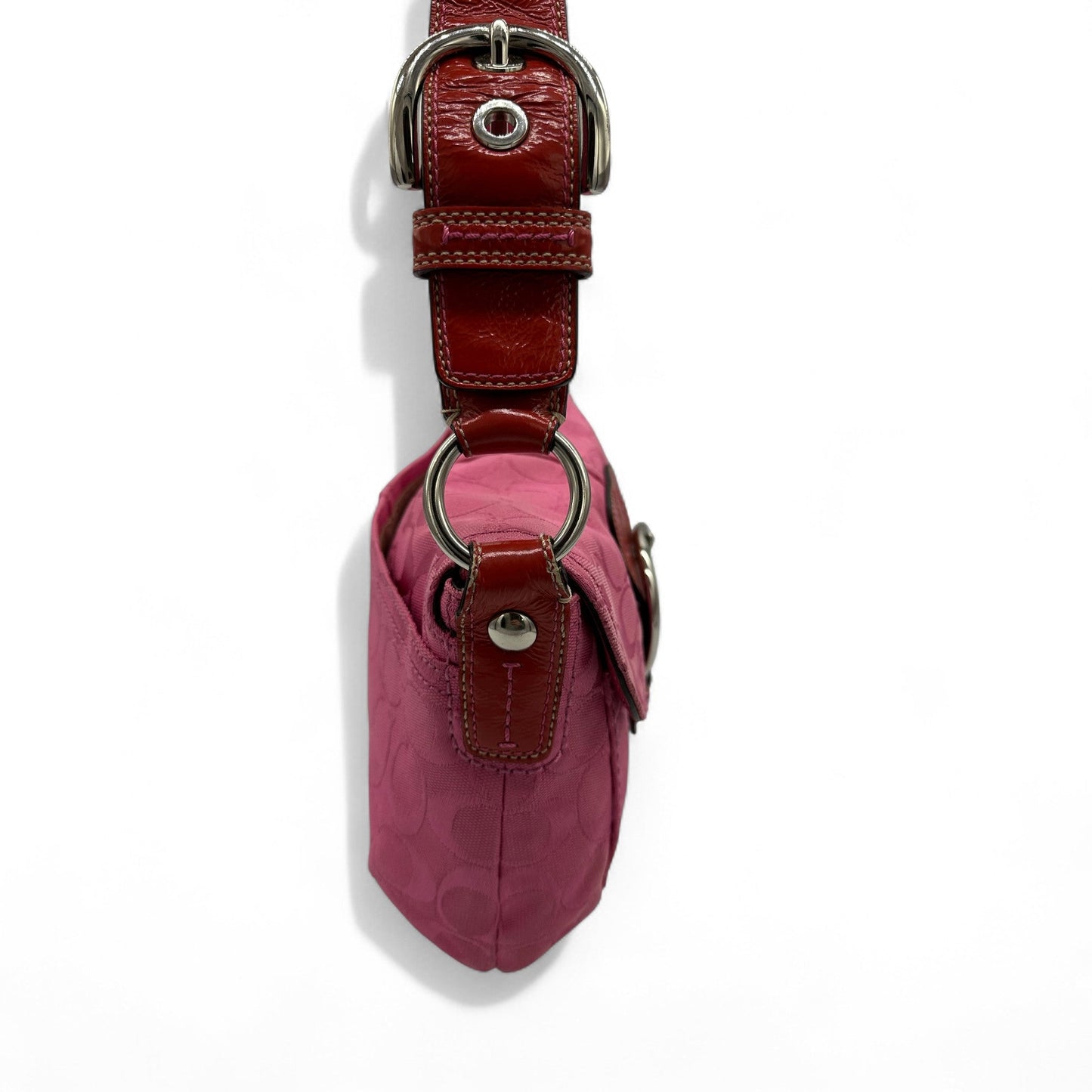 Vintage Coach Rare Y2K Pink Monogram Soho Buckle Shoulder bag - Thanks it's Vintage