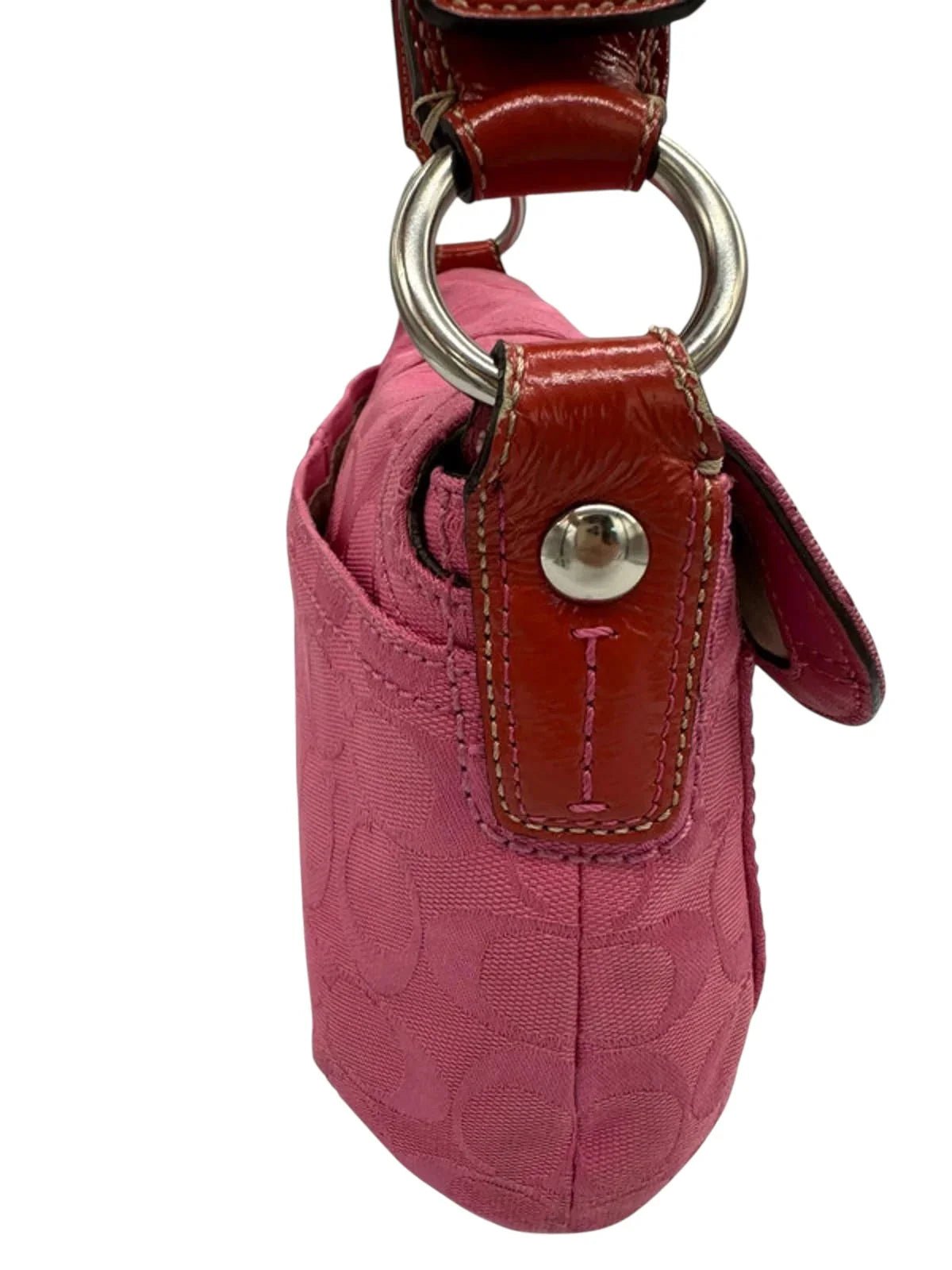 Vintage Coach Rare Y2K Pink Monogram Soho Buckle Shoulder bag - Thanks it's Vintage