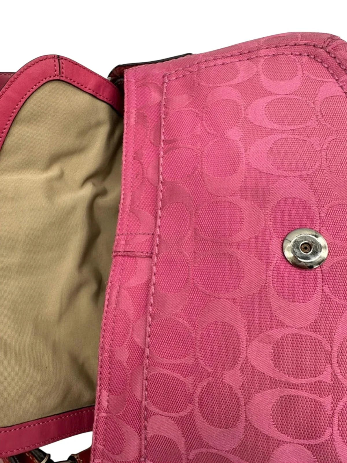Vintage Coach Rare Y2K Pink Monogram Soho Buckle Shoulder bag - Thanks it's Vintage